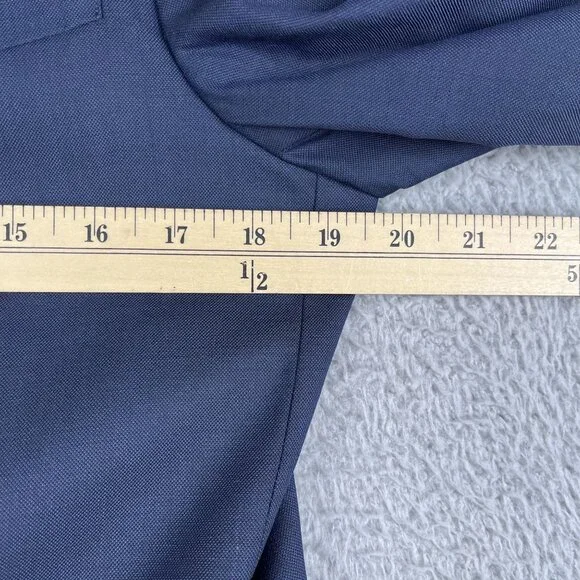 Vera Wang Black Mens Slim Fit Super 120s Blue Tuxedo Jacket 40S - Picture 7 of 9